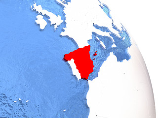 Image showing Spain on elegant globe