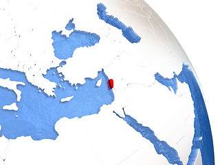 Image showing Lebanon on elegant globe