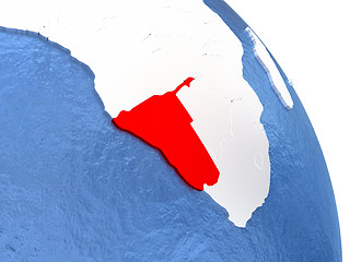 Image showing Namibia on elegant globe