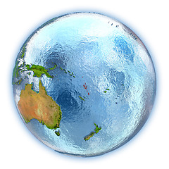 Image showing Vanuatu on isolated globe