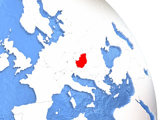 Image showing Hungary on elegant globe