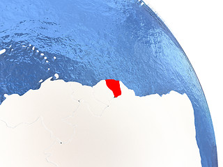 Image showing French Guiana on elegant globe
