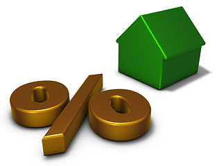 Image showing house and percent symbol