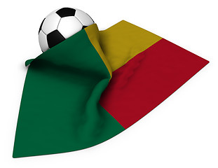 Image showing soccer ball and flag of benin