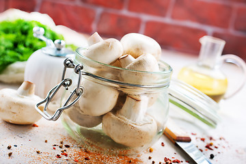 Image showing raw mushrooms