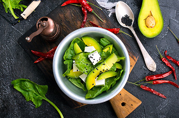 Image showing avocado with feta