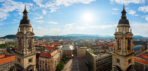 Image showing View on Budapest from basilica