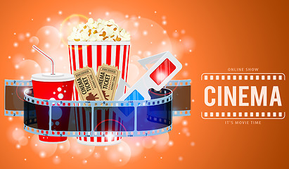 Image showing Cinema and Movie Banner