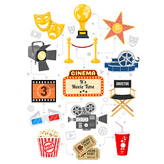 Image showing Cinema and Movie Infographics