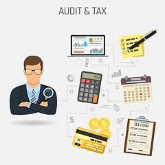 Image showing Auditing, Tax process, Accounting Banner