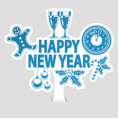 Image showing New Year Sticker