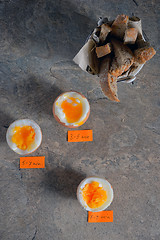 Image showing Boiled eggs by the minute 