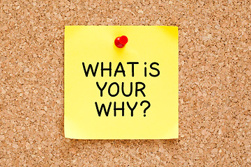 Image showing What Is Your Why Sticky Note Concept