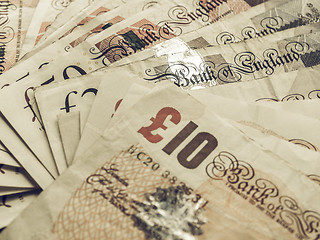 Image showing Vintage Pound notes