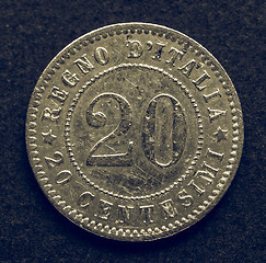 Image showing Vintage Italian coin