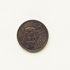 Image showing Vintage French 1 cent coin