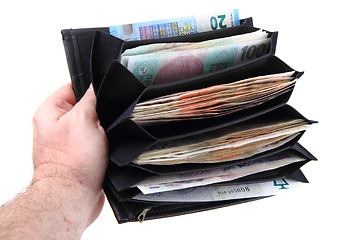 Image showing wallet with czech money 