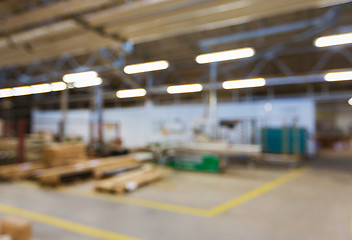 Image showing blurred factory workshop background