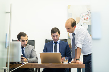 Image showing Corporate business team working in modern office.