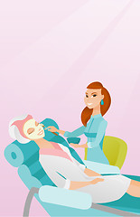 Image showing Woman in beauty salon during cosmetology procedure