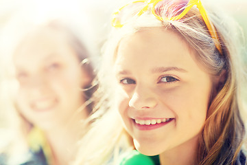 Image showing happy teenage girl face