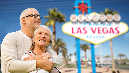 Image showing senior couple traveling to las vegas