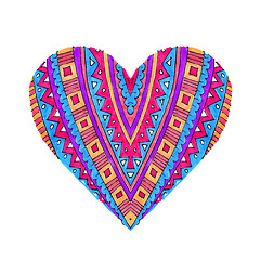 Image showing Bright heart with abstract pattern