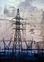 Image showing electric power transmission abstract