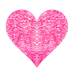 Image showing Abstract bright heart on white background