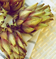 Image showing Big Fresh Artichokes