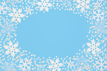 Image showing Snowflake Background Border