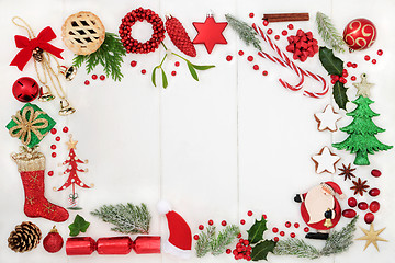 Image showing Christmas Festive Background Border