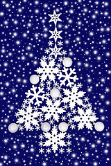 Image showing Christmas Tree Abstract with Snow