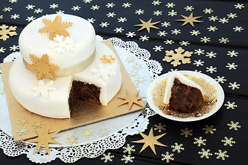 Image showing Delicious Christmas Cake  