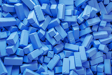 Image showing some soft blue foam cuboids