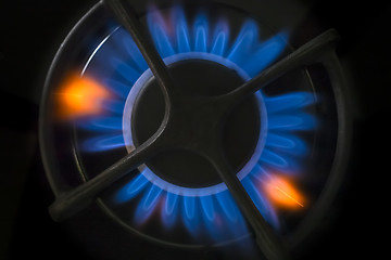 Image showing gas stove flame