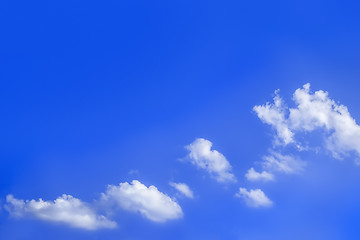 Image showing bright blue sky with clouds background