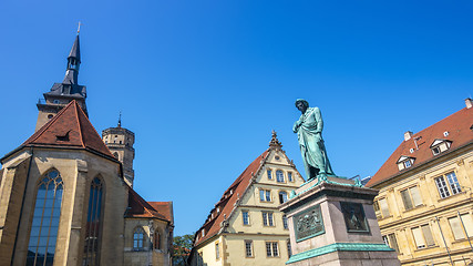 Image showing Schiller statue in Stuttgart Germany