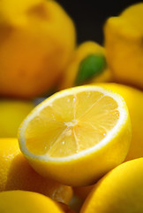 Image showing Still life with fresh lemons