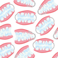 Image showing Denture pattern on white