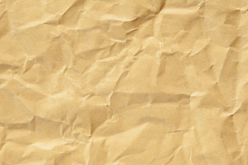 Image showing Crumpled Brown Paper Background
