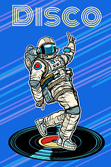 Image showing Disco. Astronaut dances