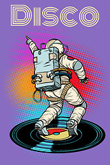 Image showing Disco. Astronaut dances