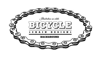 Image showing Bicycle chain in the form of a circle. 3D design