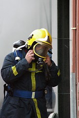 Image showing Fireman in action I