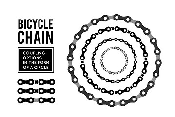 Image showing Bicycle chain in the form of a circle. 3D design