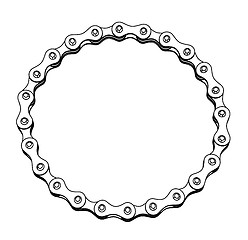 Image showing Bicycle chain in the form of a circle. 3D design