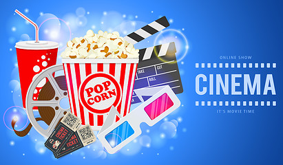 Image showing Cinema and Movie Banner