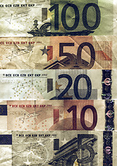 Image showing Vintage Euro note