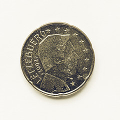 Image showing Vintage Luxembourg 20 cent coin